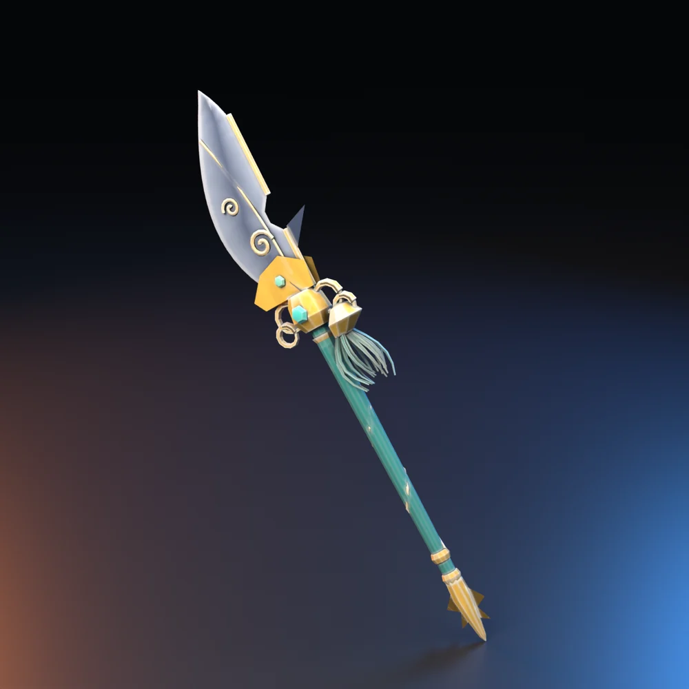 Modelo 3D estilo anime: Guandao Racha-Nuvem