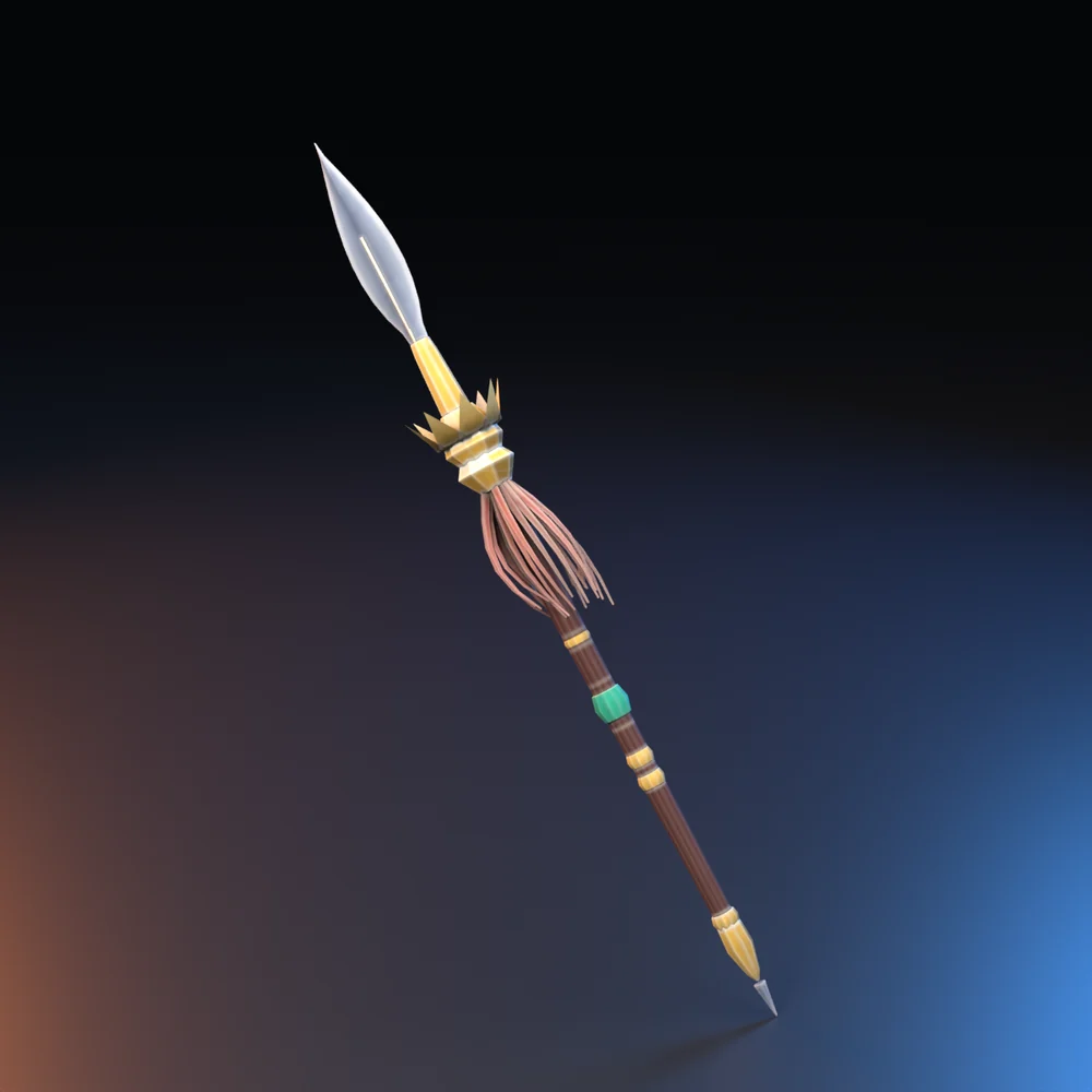 Modelo 3D estilo anime: Lança de lótus