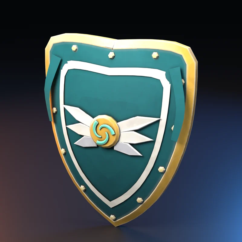 Equipamento 3D estilo anime: Escudo dos Ventos