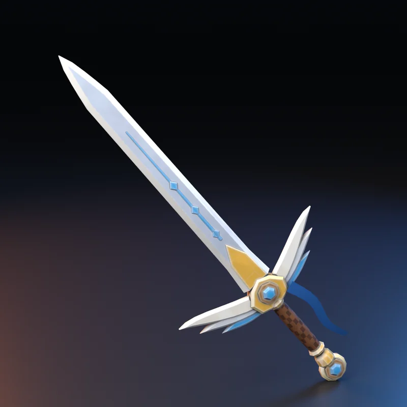 Equipamento 3D estilo anime: Espada da Aurora