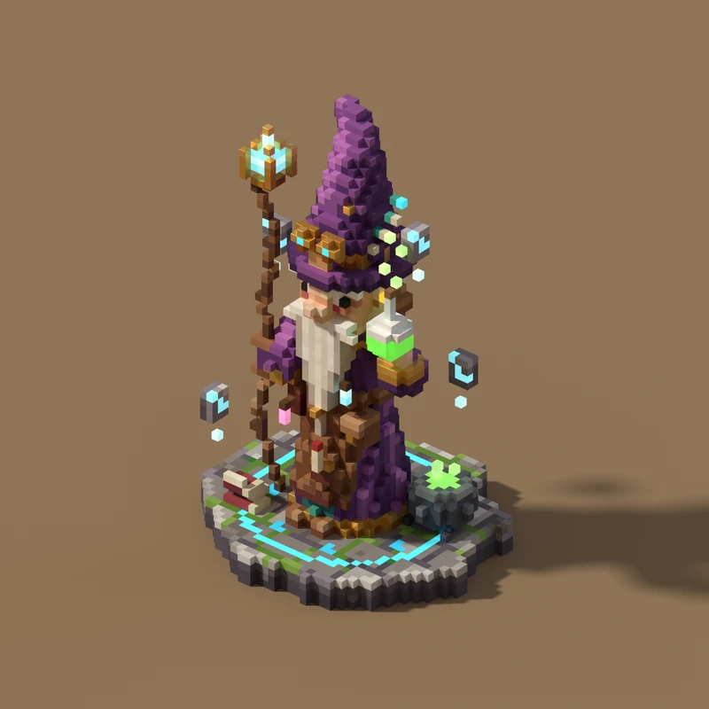 Modelo voxel: Alquimista