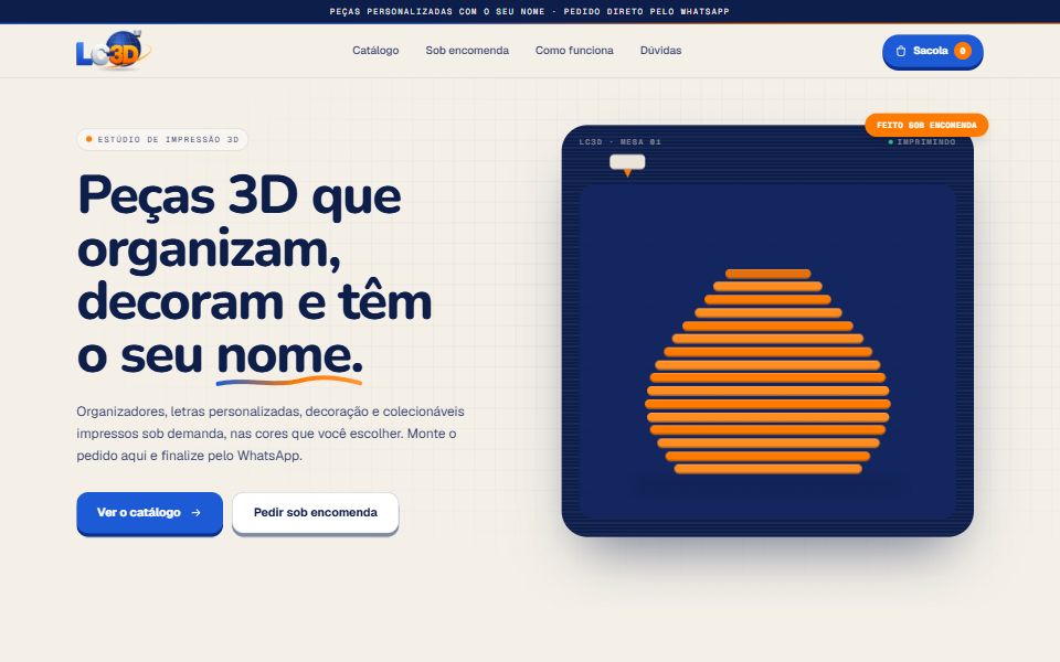 Site da LC3D Modelagem