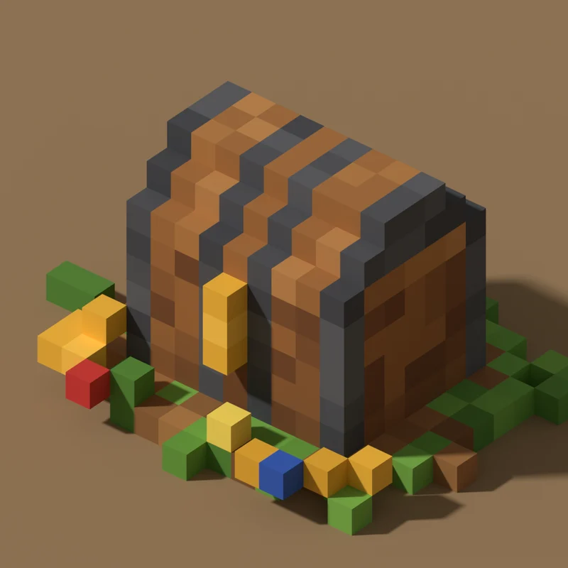 Modelo voxel: Baú