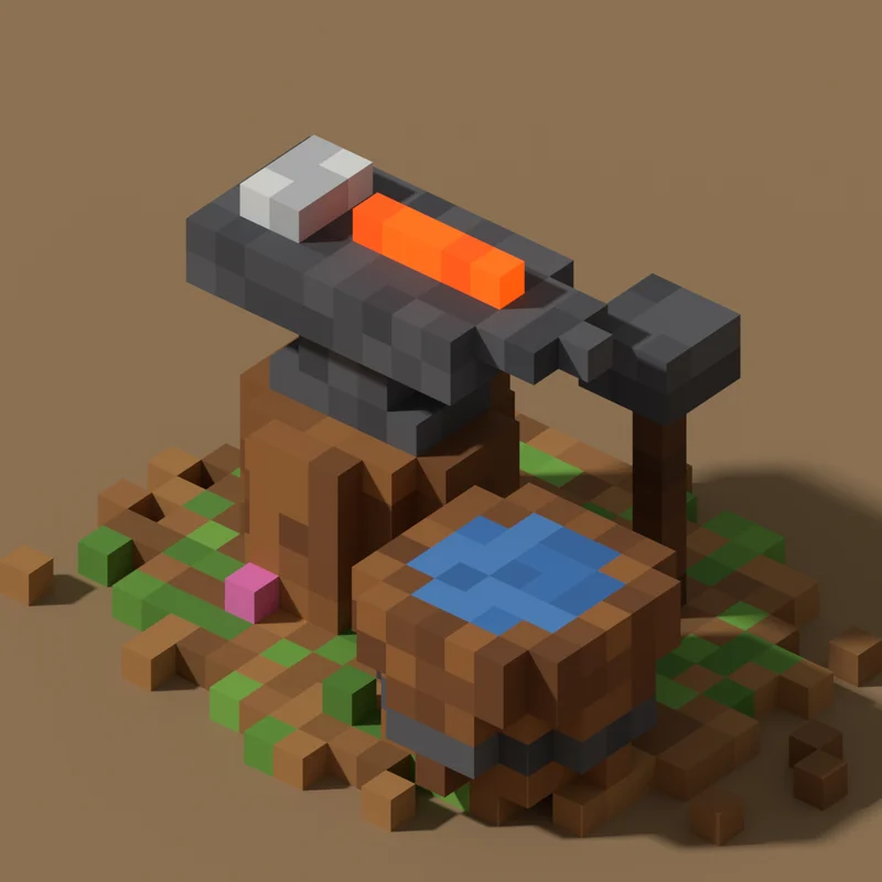 Modelo voxel: Forja